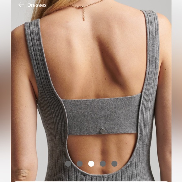 Superdry Textured Knit Midi Dress. Grey. Size Medium. EUC. - Picture 2 of 8